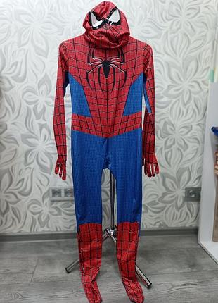 Костюм  + маска супергероя марвел marvel спайдермен людина павук spiderman на ріст 140 см