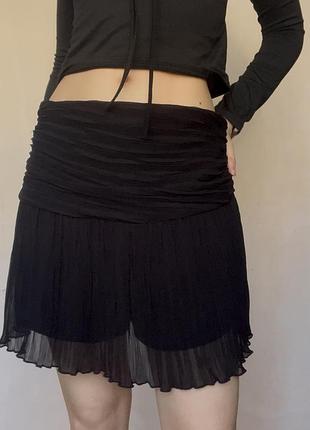 Весенняя юбка с шортиками zara