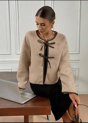 Кашемировый жакет на завязках 🖤 пальто короткое, кардиган, бомбер батал кашемир