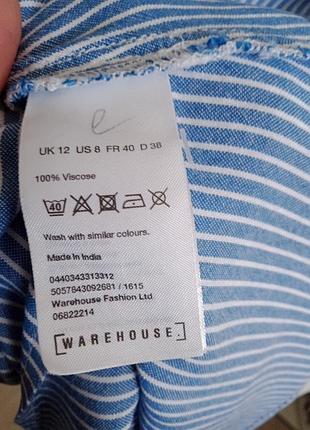 Віскозна ,літня сукня сорочка плаття міді, в полоску warehouse6 фото