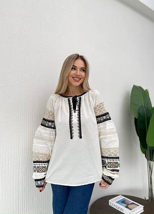 Вышиванка женская с сеткой