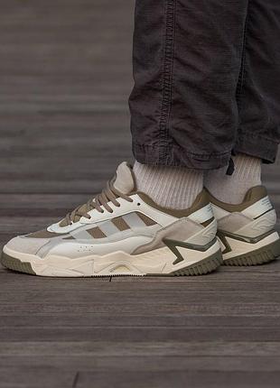 👟 кросівки   adidas niteball 2.0 white olive / наложка bs👟