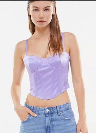 Сатиновый топ корсет от bershka