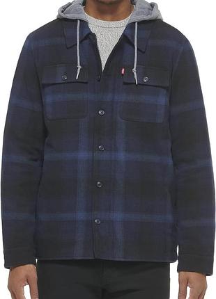 Levi's теплое худи, рубашка с мехом, куртка, оригинал, из сша, sm