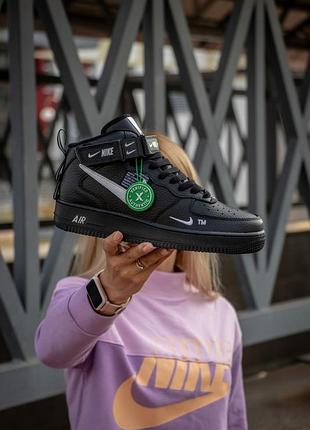 👟 кросівки  nike air force ultra hight black white       / наложка bs👟