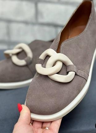 Туфли натуральная замша/кожа