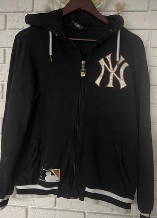 Бомбер, американка, худи, толстовка new york yankees coperstown