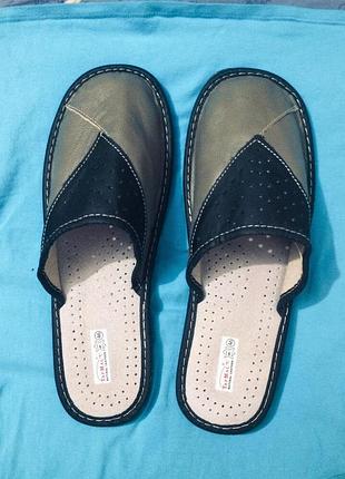 Тапки тапочки кожа 7