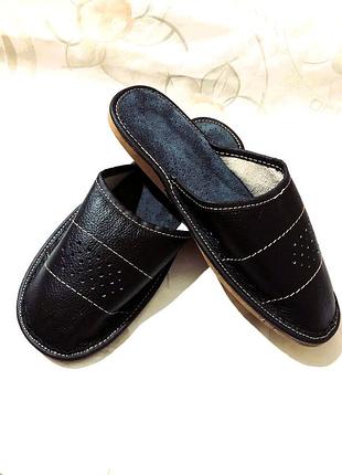 Тапки тапочки кожа 9