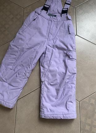 Зимние теплые лыжные брюки 98-104