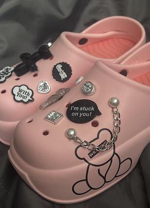 Крокси жіночі рожеві