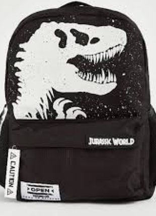 Черный рюкзак с динозавром