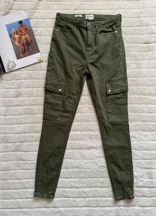 Skinny джинсы карго xs-s размер от river island