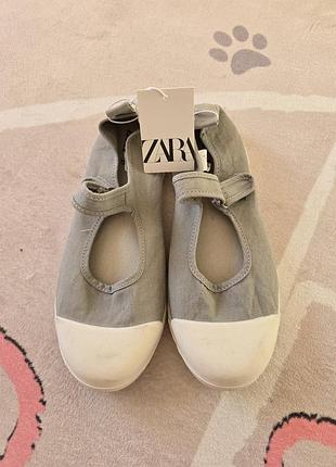 Полукеды, мокасины, zara, 37, 23,5см, новые, на липучке