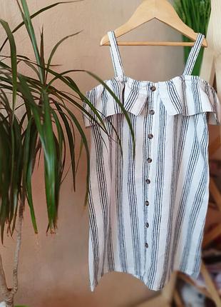 Льняной сарафан zara