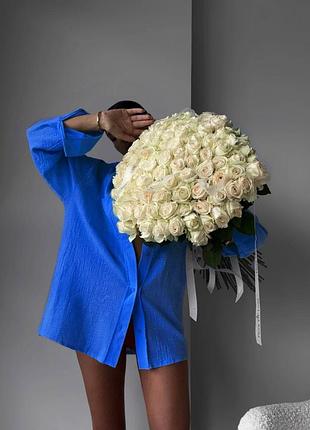 Элегантная женская льняная рубашка