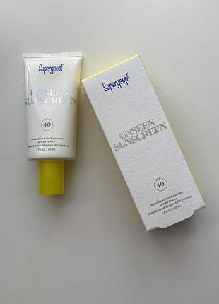 Прозрачный солнцезащитный крем supergoop! unseen sunscreen invisible broad spectrum spf 40 pa +++
