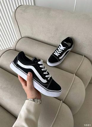 Черные текстильные кеды vans