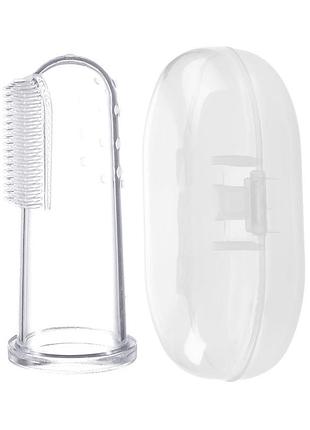 Силіконова щітка-напальчник для чищення зубів собакам та кішкам 29337