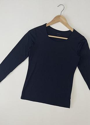 Uniqlo airism лонгслив женский приталенный темно-синего цвета, размер m