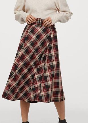 Длинная юбка в клетку h&m