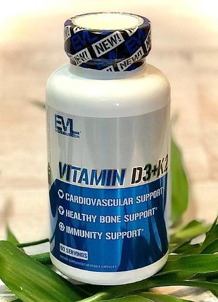 Вітамін d3+k2 125 мг/90 мг, evlution nutrition, 60 таб., до 07.2025