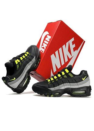 Чоловічі кросівки nike air max 95 black grey lime