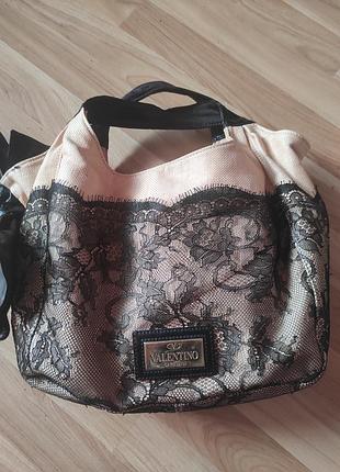 Сумка с кружевом