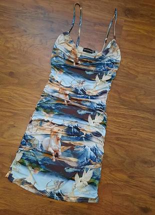 Сток мини платье стрейчь s размер. 2