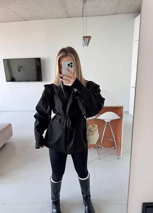 Женский пиджак блейзер на подкладке костюмная ткань