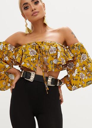 Блузка топ с цветами