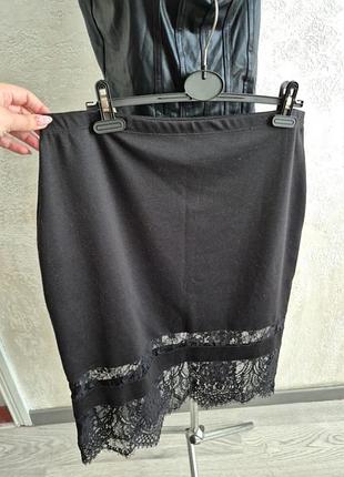 Юбка с кружевом