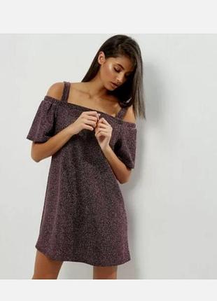 Коротка блискуча вечірня сукня new look 12 розмір