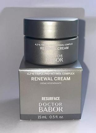 Восстанавливающий крем для лица babor doctor babor triple pro-retinol renewal cream-15 мл