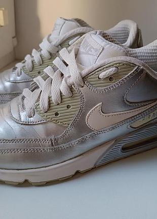 Nike air max серебряные трендовые кроссовки 39-40