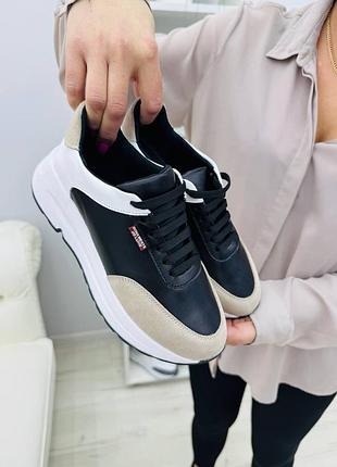 Кроссовки женские из натуральной кожи и замши от украинского производителя