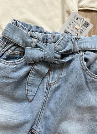 Джинсы для девочки zara 3-4 года 3