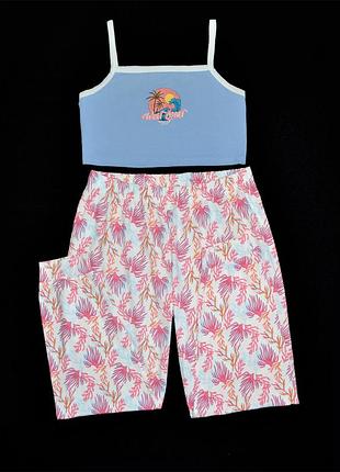 Пижама primark топ + штаны трикотаж хлопок 100% р.xl\2xl