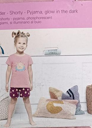 Детская пижама домашний костюм футболка+шорты alive для девочки рост 110/116 см