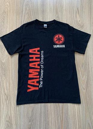 Мужская хлопковая футболка с принтом yamaha