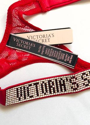 Кружевные трусики стринги со стразами victoria’s secret very только оригинал3 фото