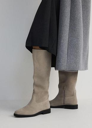 Сапоги из натуральной замши reserved