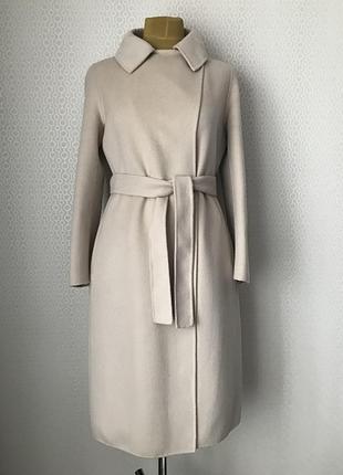 Пальто ангора шерсть кашемир от премиум бренда maxmara, размер 38 eur