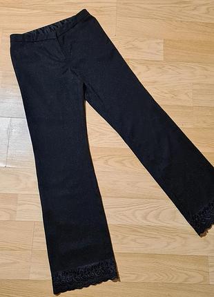 Брюки черные с люриксом фирменные