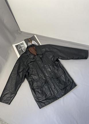 Вінтажна чоловіча шкіряна куртка