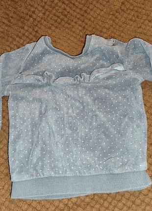 Вилюровая кофточка на девочку на 12-18 месяцев