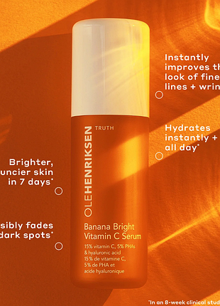 Освітлююча сироватка olehenriksen banana bright vitamin c serum, 15 мл