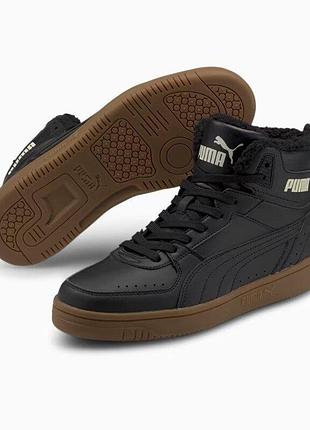 Puma утепленные хайтопы высокие кроссовки rebound joy fur