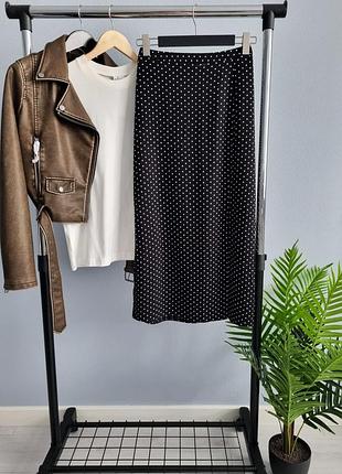 Юбка миди в горошек
