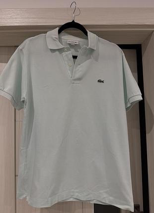 Lacoste, чоловіча футболка, ніжно-блакитний колір, оригінал